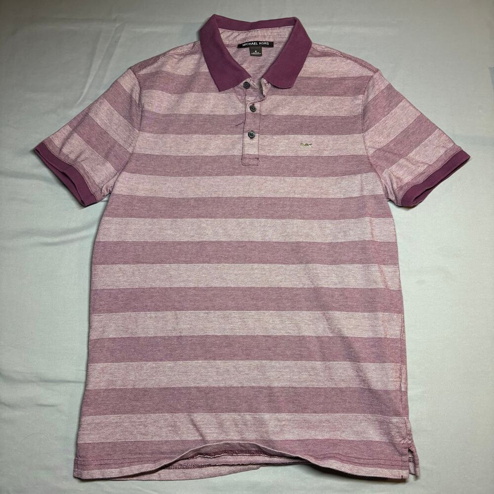Striped micheal kors mens polo shirt